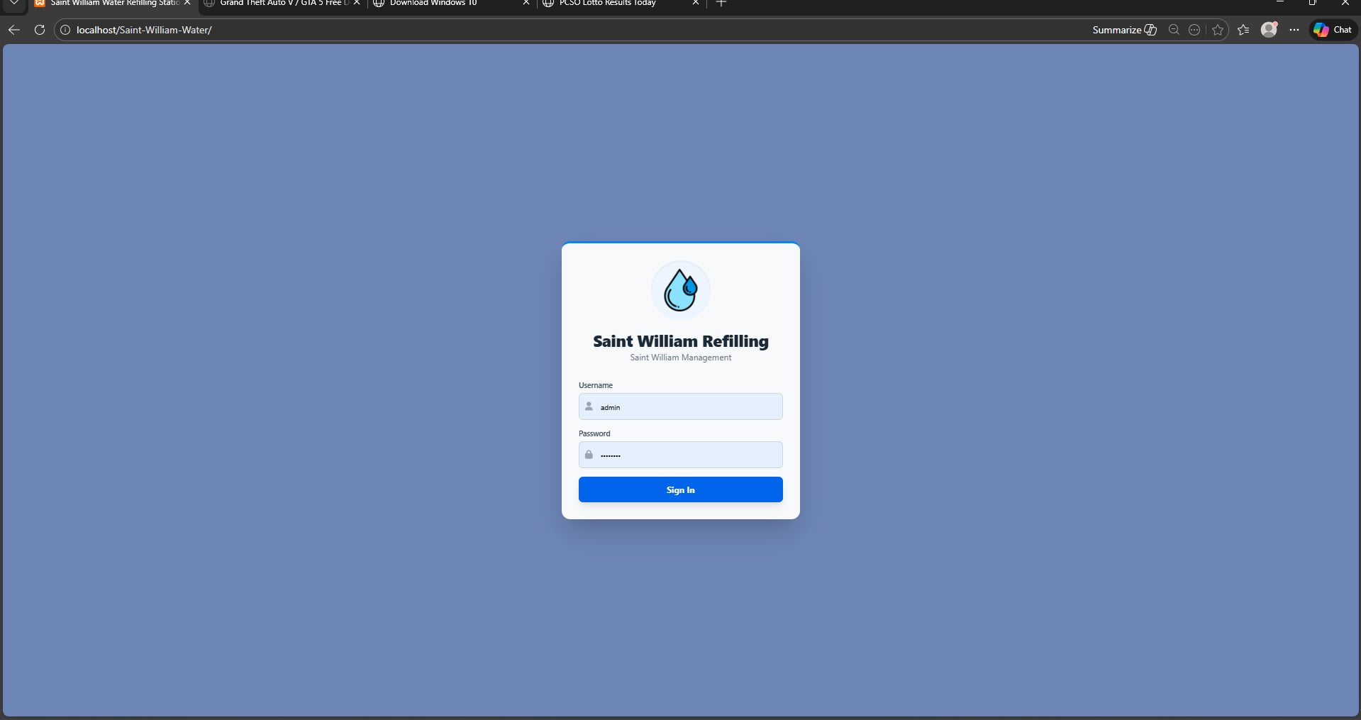Saint William Water Refilling Station
